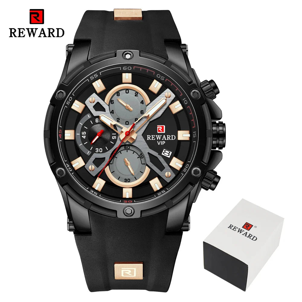 2023 New REWARD Mens Watches Blue Waterproof Watch by DarkByteGear