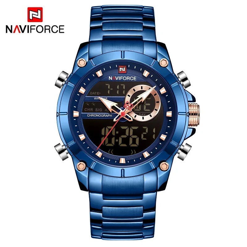 NAVIFORCE Casual Quartz Watch Men by DarkByteGear