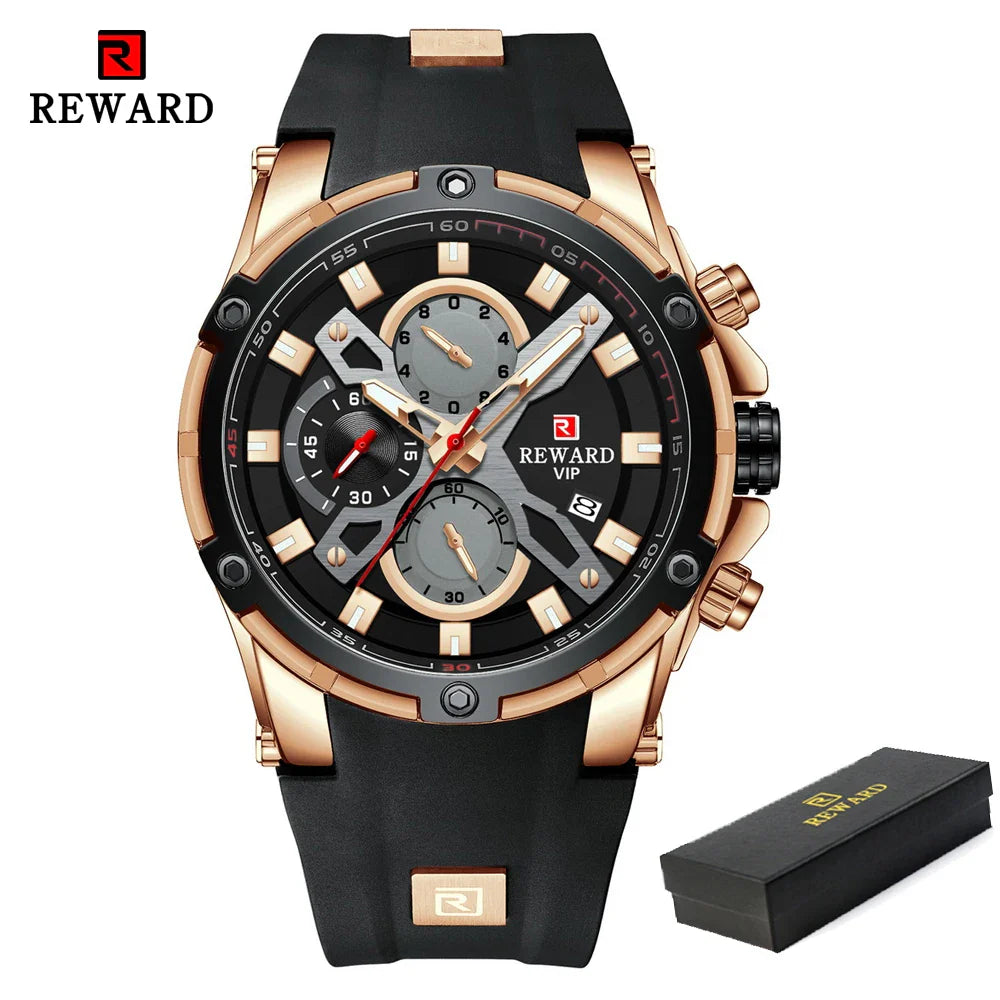 2023 New REWARD Mens Watches Blue Waterproof Watch by DarkByteGear