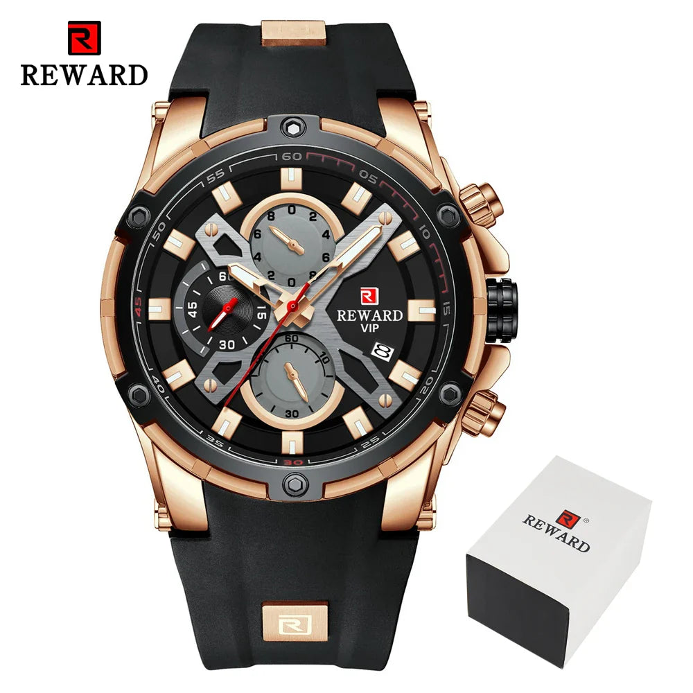 2023 New REWARD Mens Watches Blue Waterproof Watch by DarkByteGear