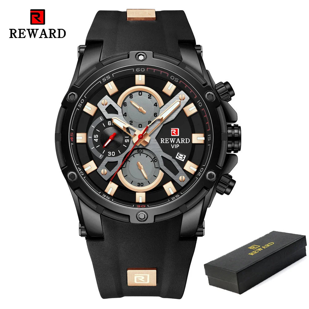2023 New REWARD Mens Watches Blue Waterproof Watch by DarkByteGear