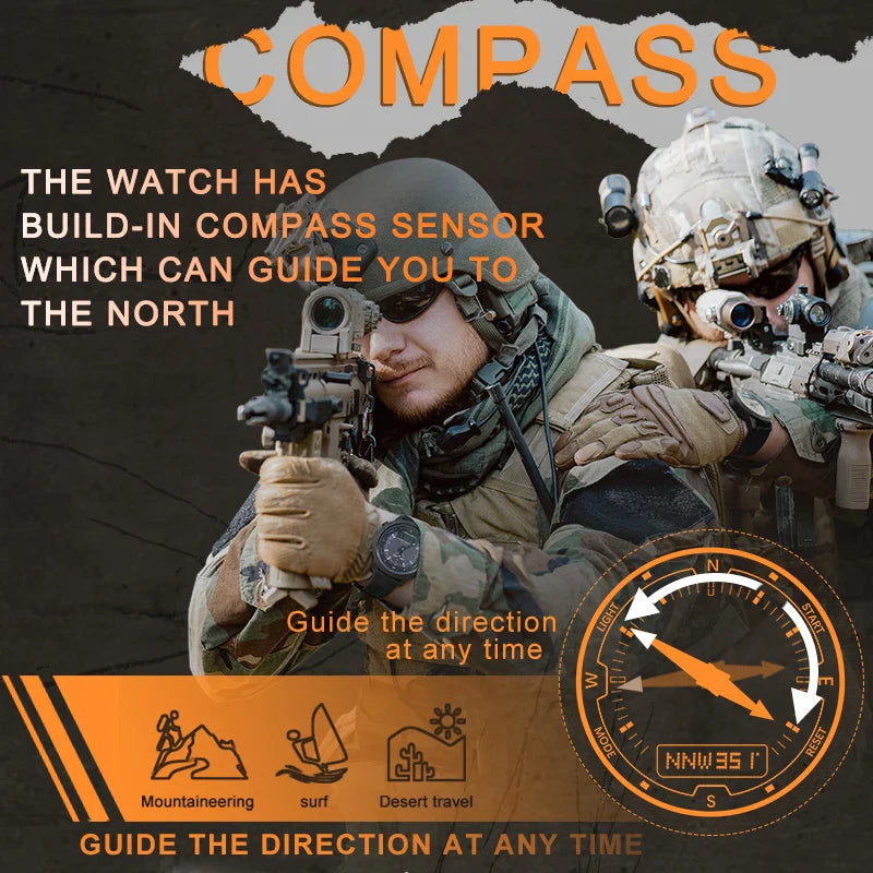 NORTH EDGE Men Solar Power Digital Watch by DarkByteGear