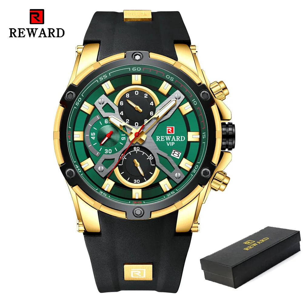 2023 New REWARD Mens Watches Blue Waterproof Watch by DarkByteGear
