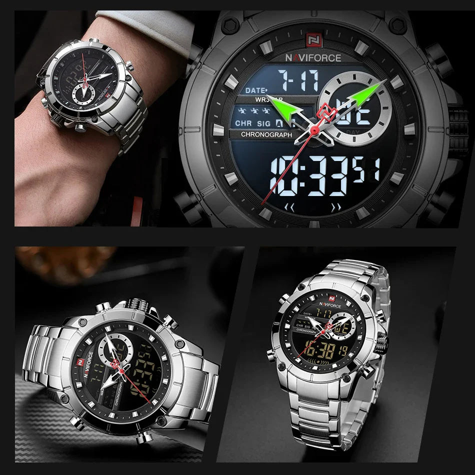 NAVIFORCE Casual Quartz Watch Men by DarkByteGear