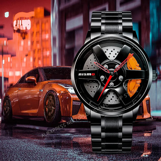 Car Wheel Rim Hub Watch by DarkByteGear