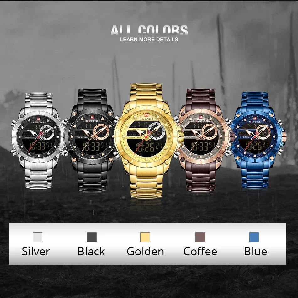 NAVIFORCE Casual Quartz Watch Men by DarkByteGear