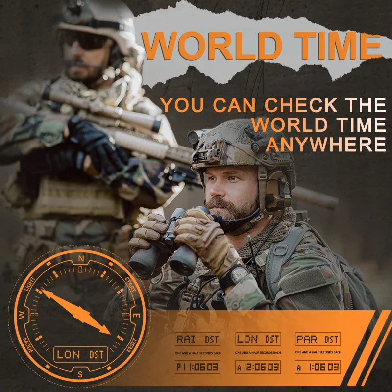 NORTH EDGE Men Solar Power Digital Watch by DarkByteGear