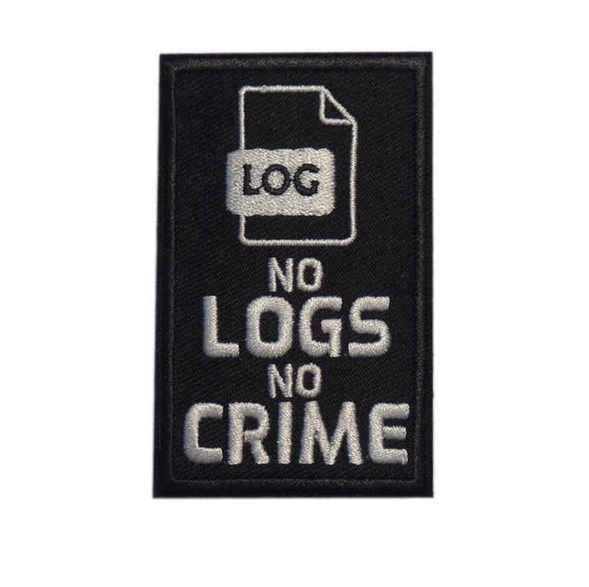 No Logs No Crime Velcro Patch by DarkByteGear