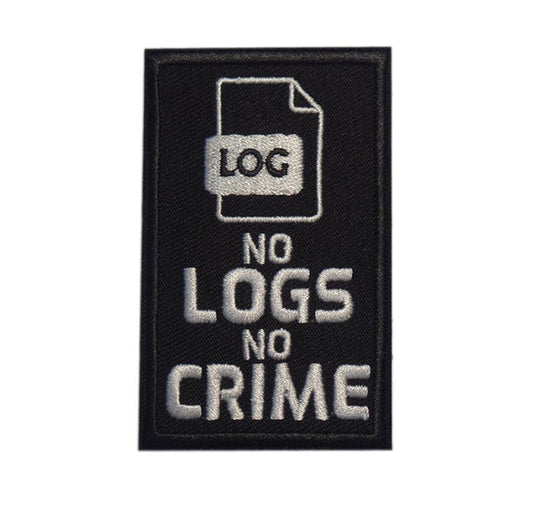 No Logs No Crime Velcro Patch by DarkByteGear