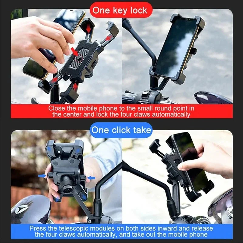 360° Rotatable Electric Bicycle Phone Holder for iPhone Xiaomi Riding MTB Bike Moto Motorcycle Stand Bracket Non-slip Cycling by DarkByteGear