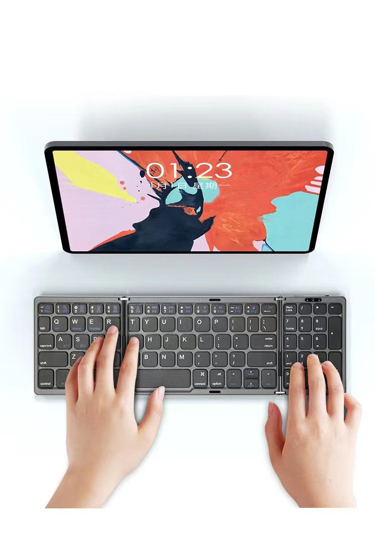 PixelMorph Mini Wireless Foldable Keyboard by DarkByteGear