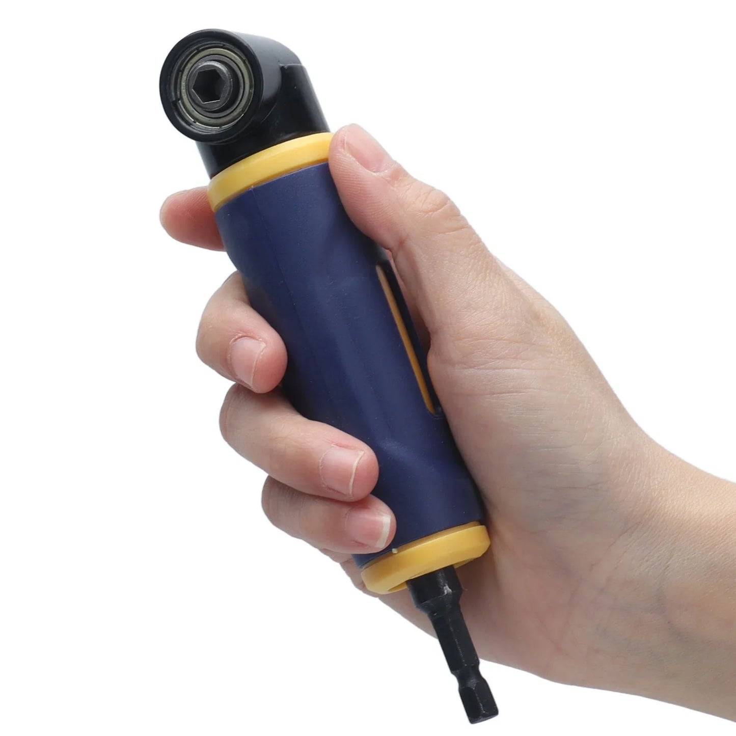 Right Angle Drill Adaptor 90 Degree Yellow Blue Drills Attachment Extension Driver Yellow Blue Extension Driver by DarkByteGear