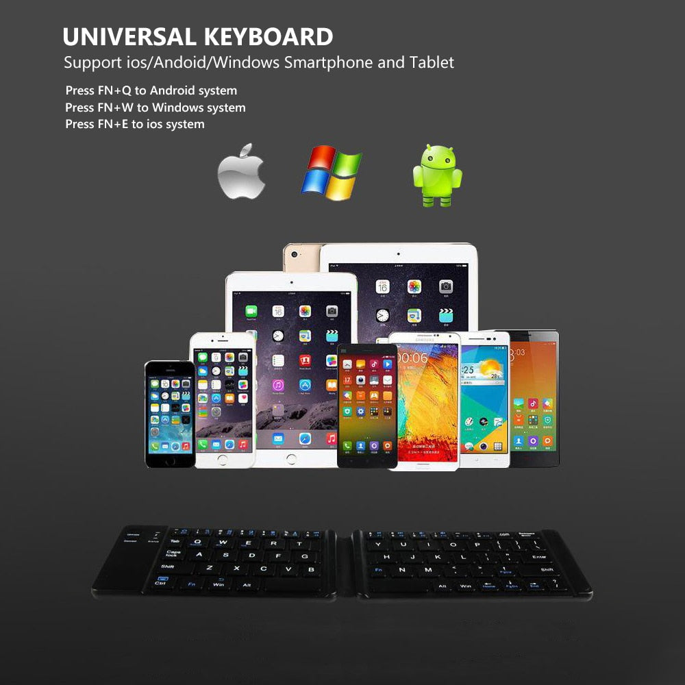 CypherShield Compact Foldable Keyboard by DarkByteGear