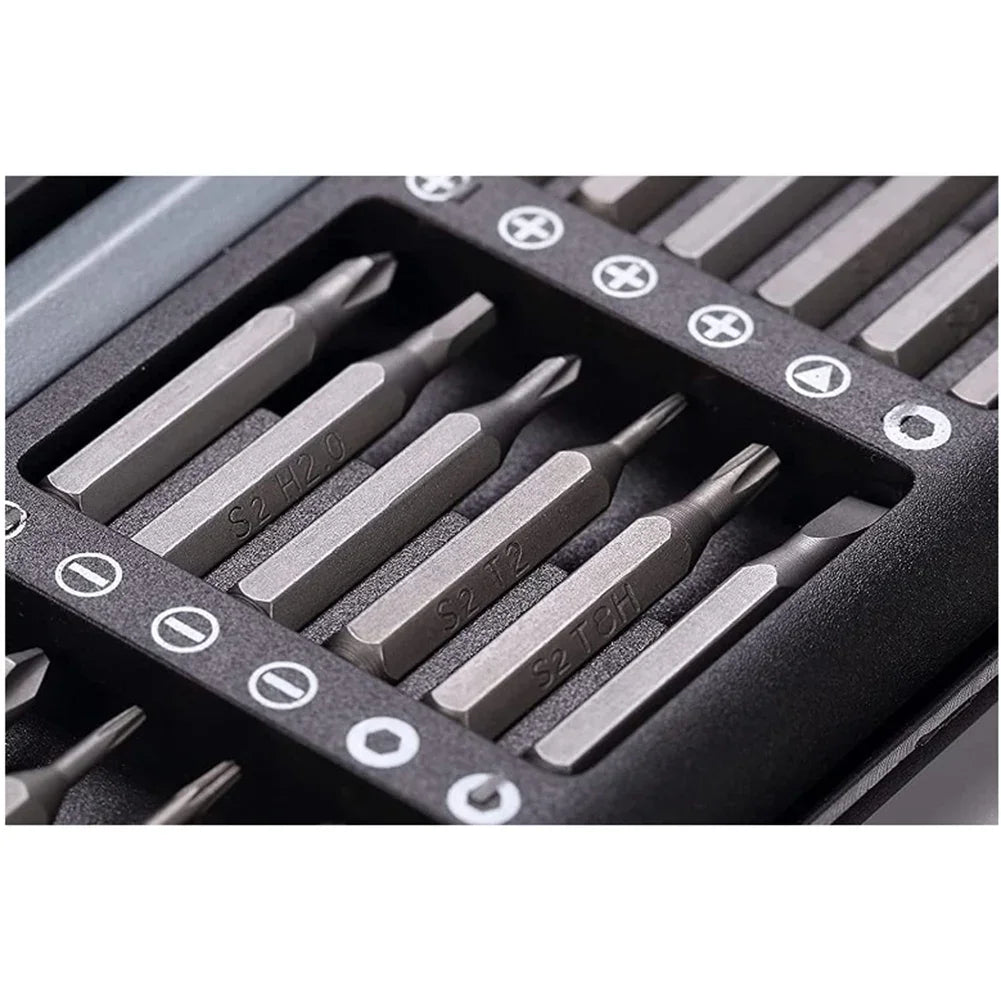 Precision Screwdriver Set 25 in 1 Screw Driver Se Hexagonal Flat Head Magnetic Screwdriver Head for iPhone PC WatchCameraGlasses by DarkByteGear