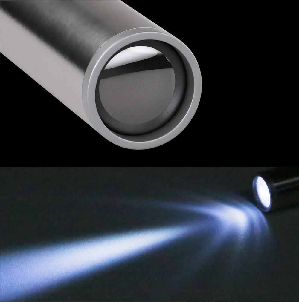 Mini Portable Medical Handy LED Pen Light Flashlight USB Rechargeable Dentist Nurse Torch with Stainless Steel Clip by DarkByteGear