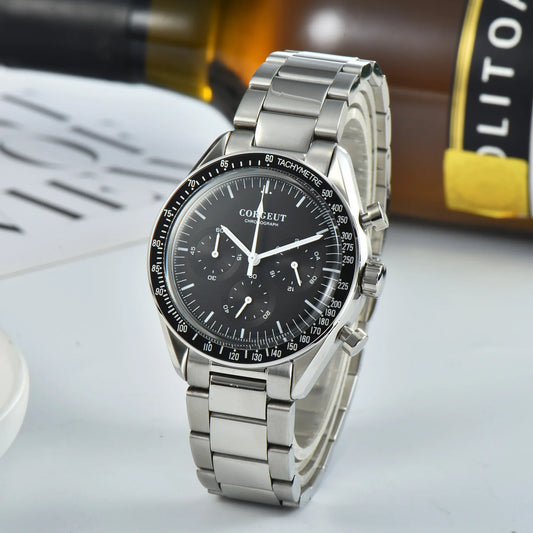 Corgeut 40MM Mens Chronograph Quartz Watch by DarkByteGear