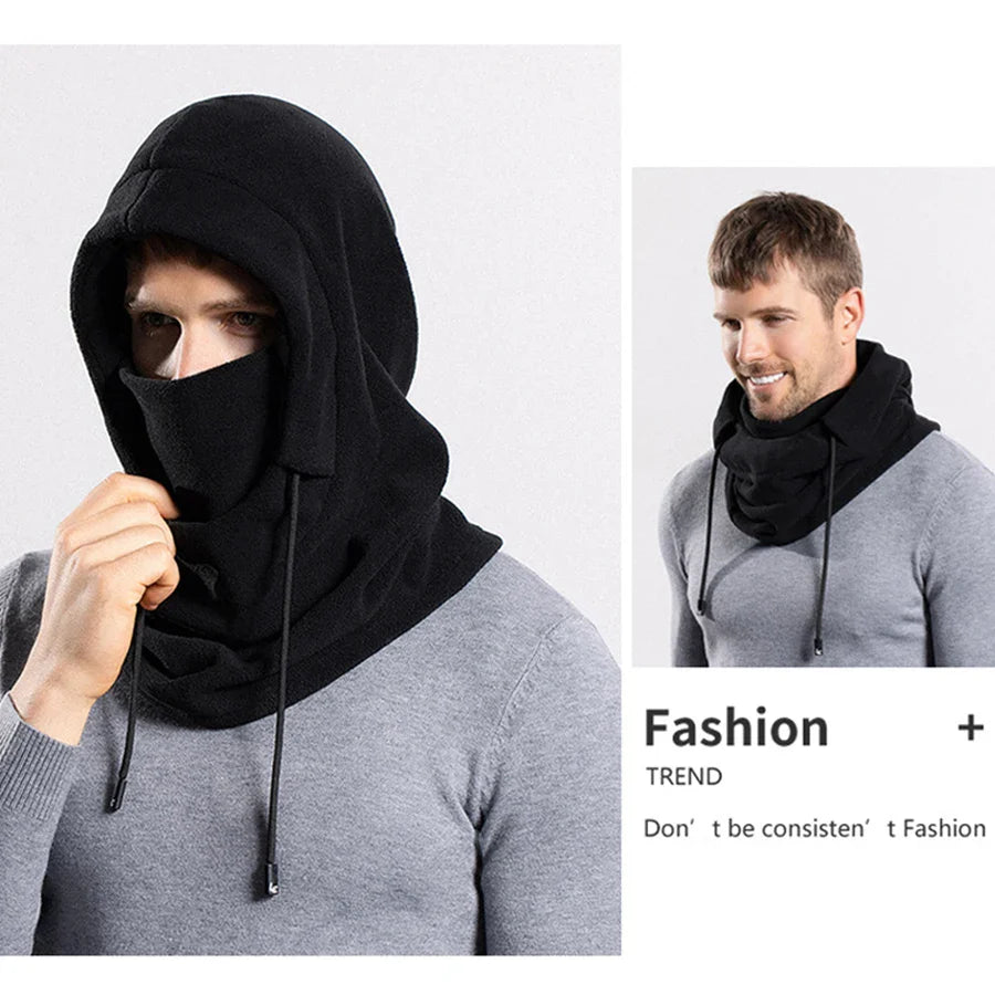 Fashion Winter Warm Cap for Men Women Fleece Balaclava Hat Head Cover Neck Hat Motorcycle Bike Windproof Sports Scarf Caps by DarkByteGear