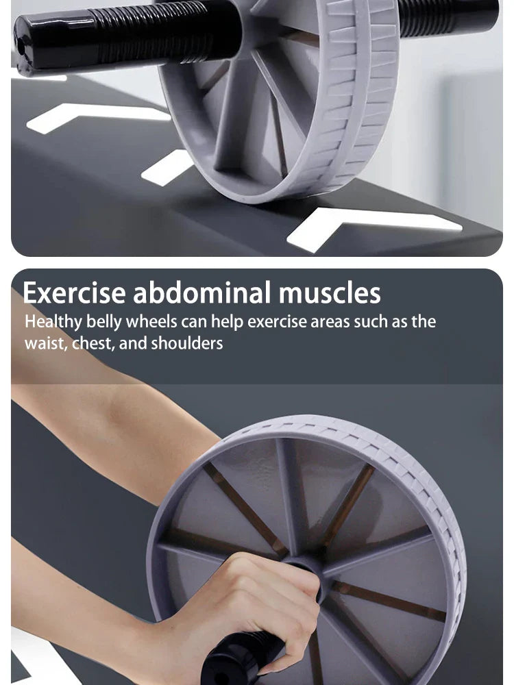 1pc Household Silent Abdominal Workout Roller, Abdominal Exercise Wheel For Workout Body Building, Waist & Tummy Slimming by DarkByteGear