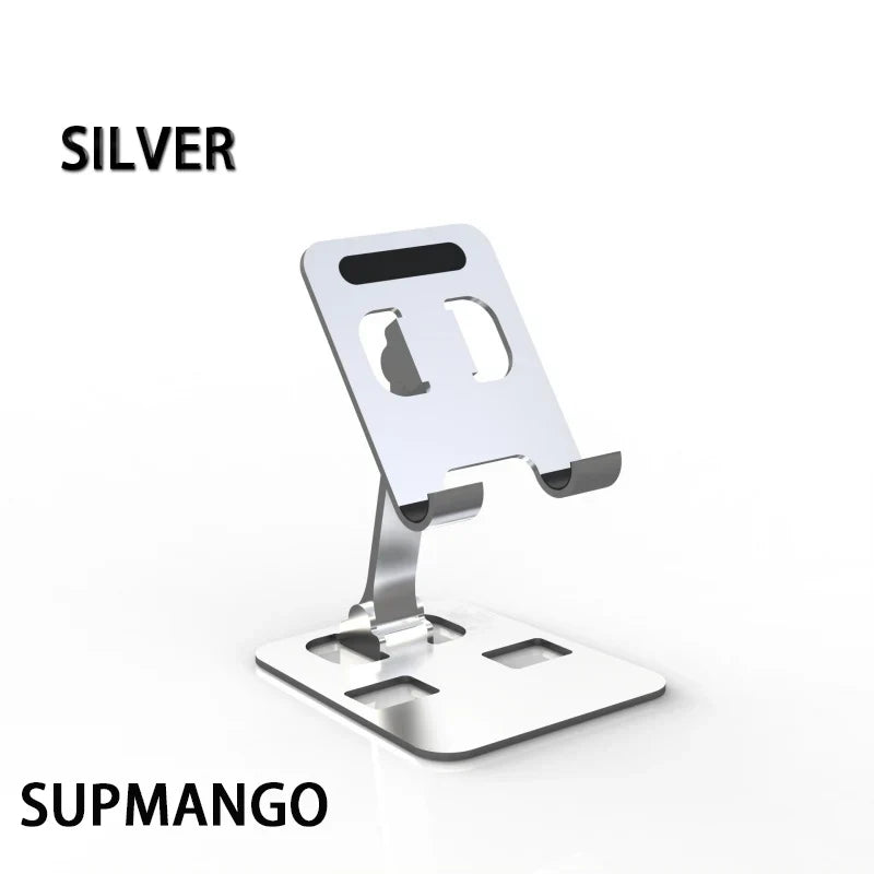 Folding Portable Desktop Metal Mobile Phone Stand Desk Lazy Stand Universal Support Stand for Mobile Phones and Tablets by DarkByteGear