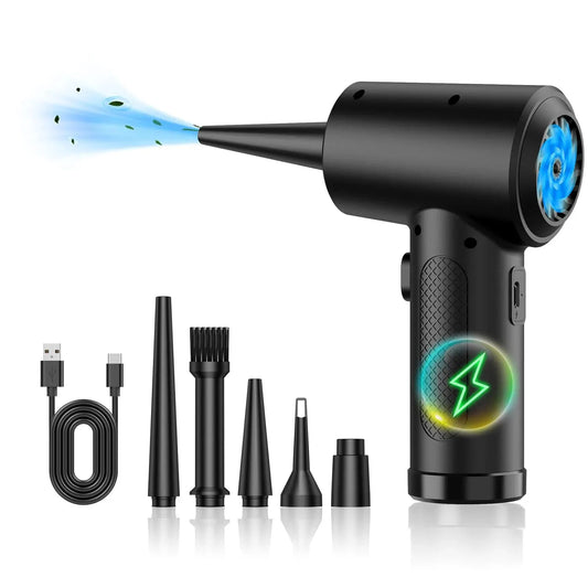 Compressed Air Duster Electric Rechargeable Cordless Air Blower Compressed Air For Cleaning Computer Keyboard Camera Car Home by DarkByteGear