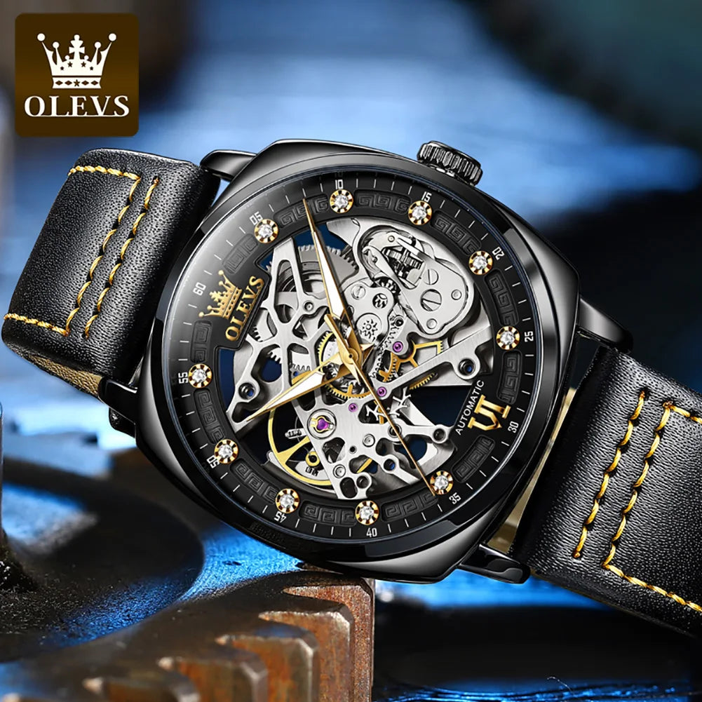 OLEVS Men's Watches Automatic Mechanical Men Watch by DarkByteGear