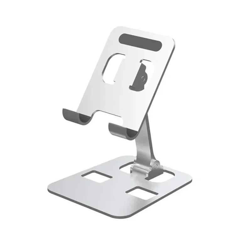 Universal Aluminum Alloy Foldable Desk Phone Holder Mount Stand For iPhone 15 14 Mobile Phone Holder Tablet Desktop Metal Holder by DarkByteGear
