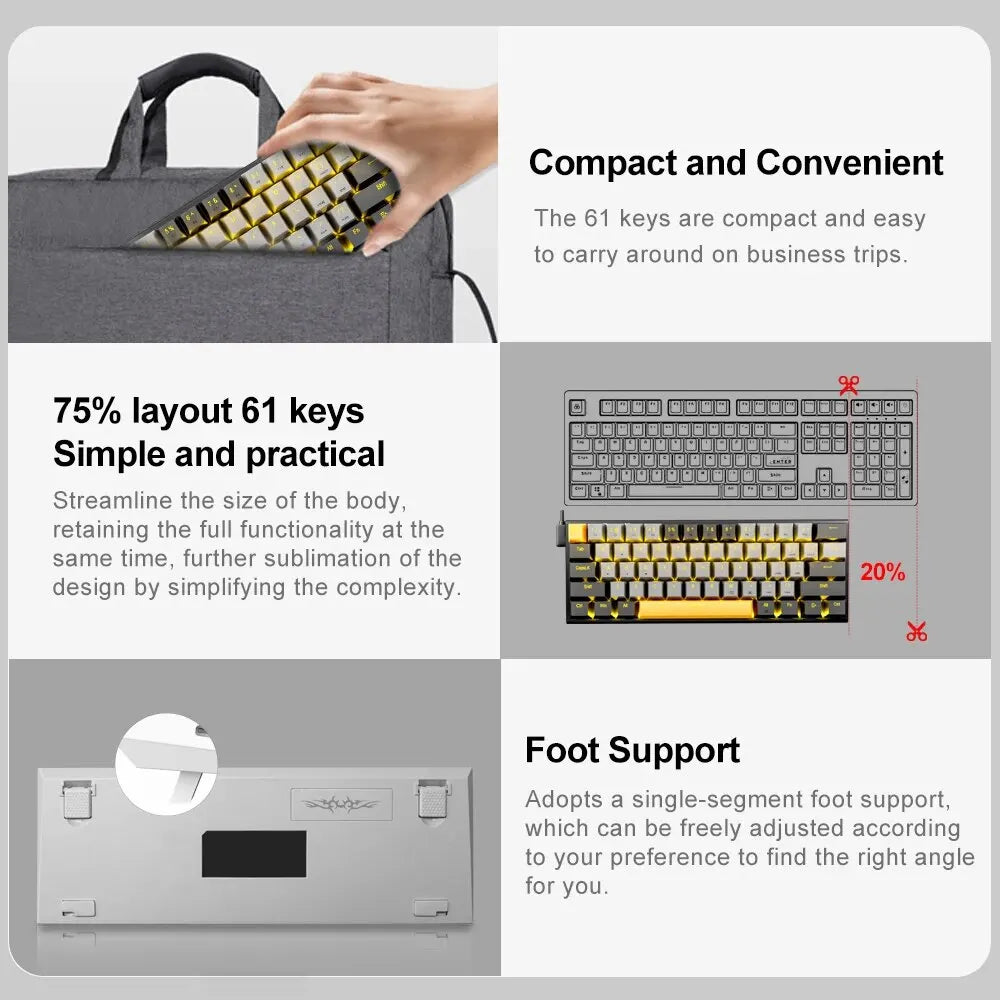 E-YOOSO Z11 USB Mechanical Gaming Wired Keyboard by DarkByteGear