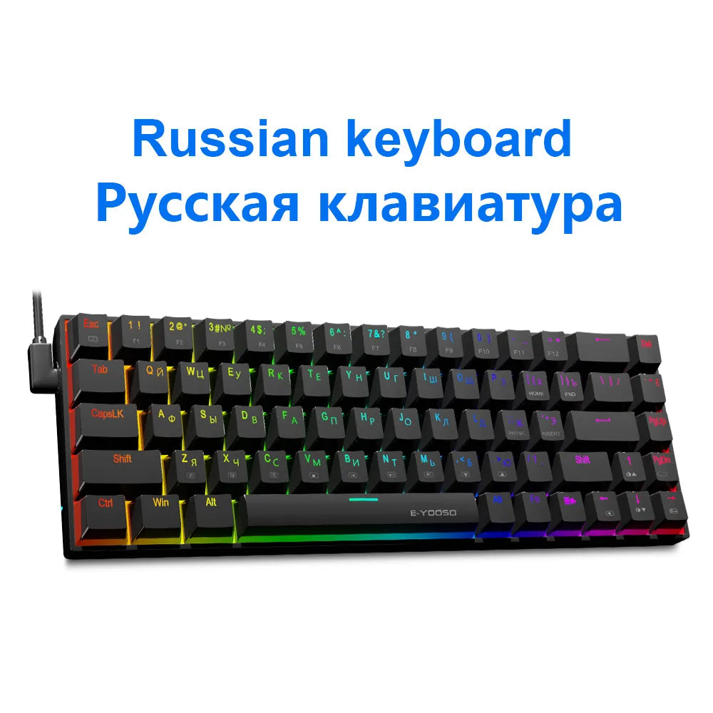 E-YOOSO Z686 RGB USB 60% Mini slim Mechanical Wired Keyboard by DarkByteGear