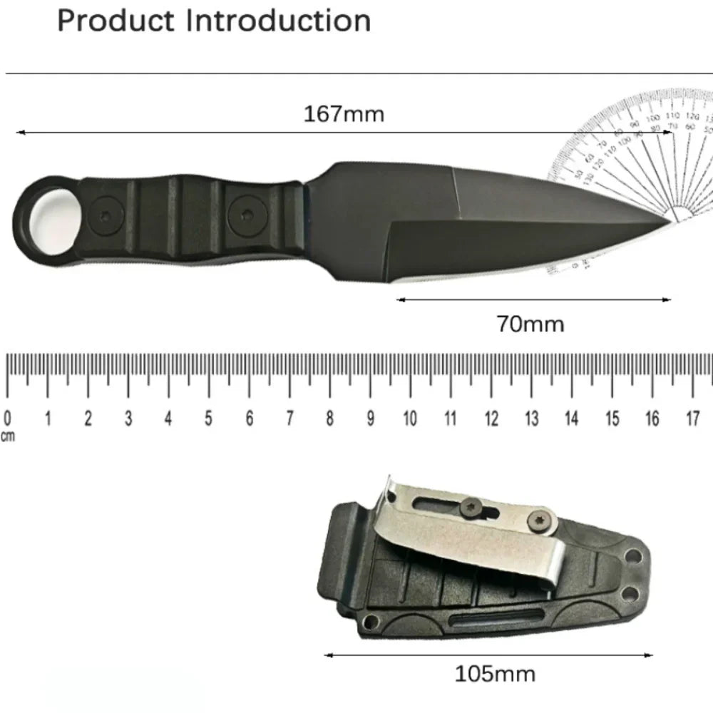 New Recommended Outdoor Tactical Knife High Hardness Multi-function Field Survival Knife Mini Portable Small Straight Knife by DarkByteGear