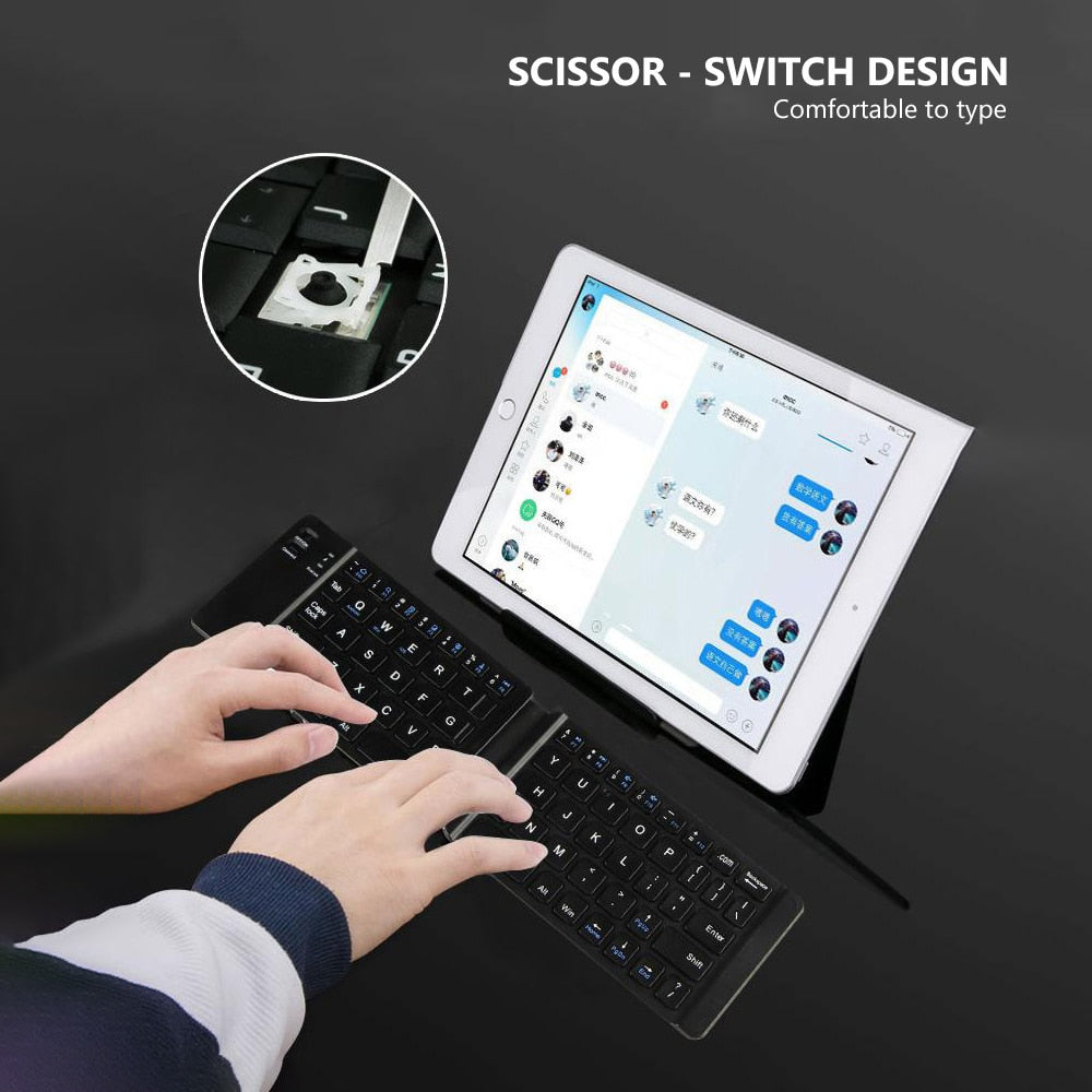 CypherShield Compact Foldable Keyboard by DarkByteGear