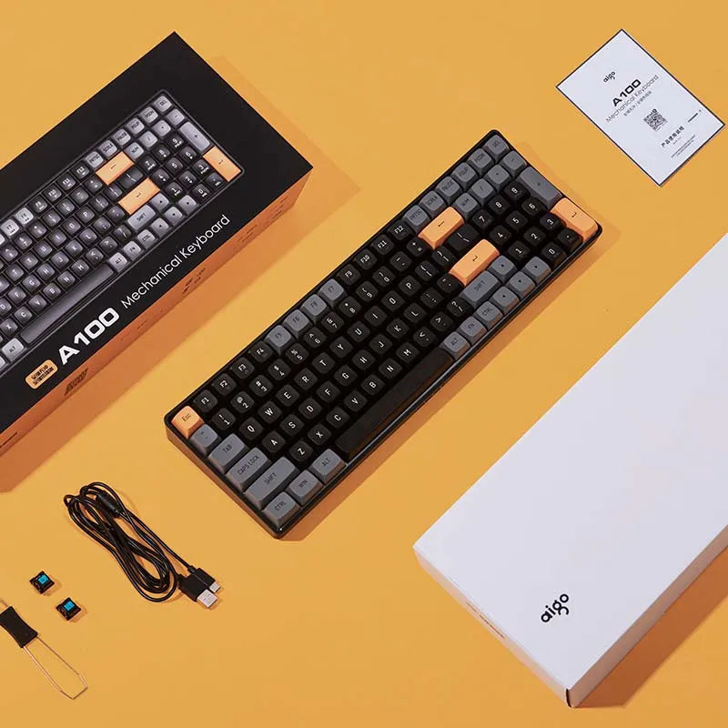 Aigo A100 Gaming Mechanical Keyboard 2.4G Wireless by DarkByteGear