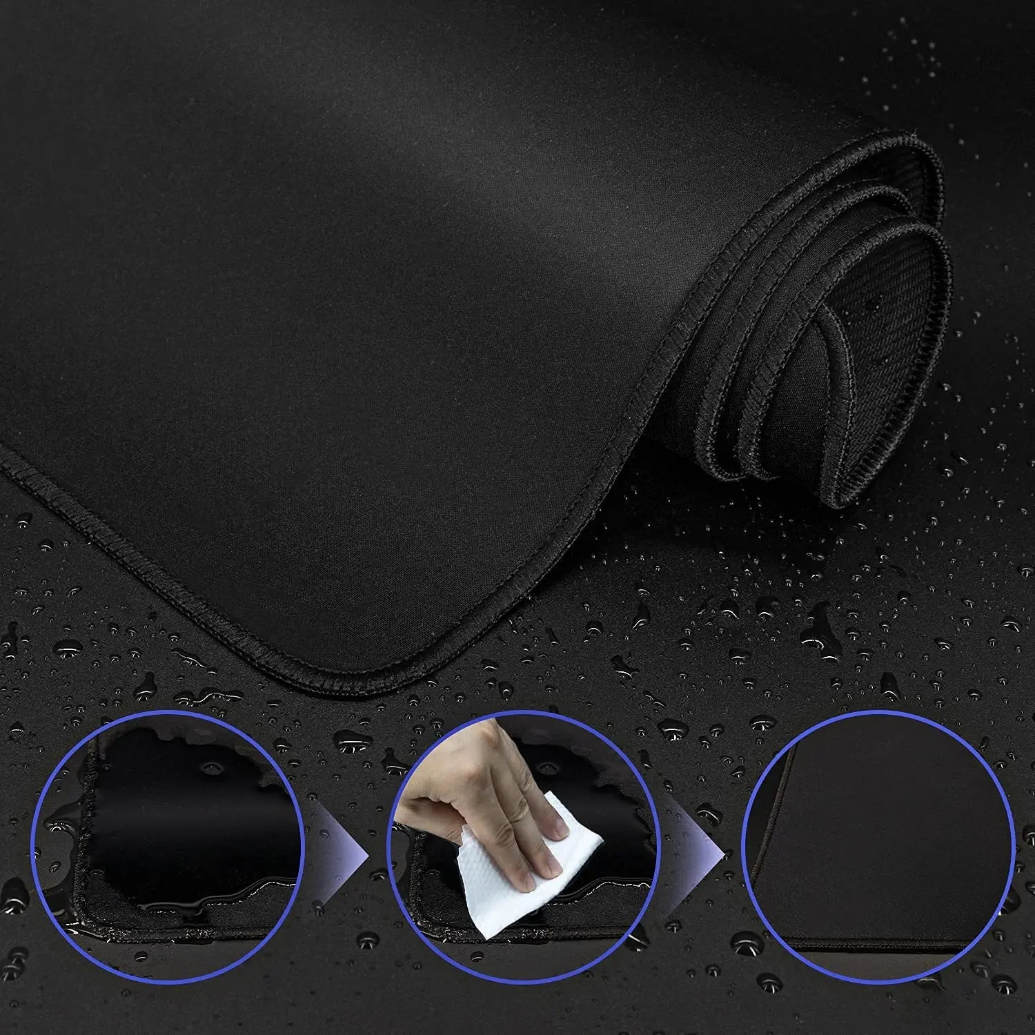 XXL Black Mouse Pad Gaming by DarkByteGear