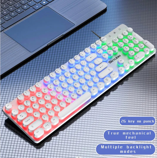 SKYLION H300 Wired 104 Keys Membrane Keyboard by DarkByteGear