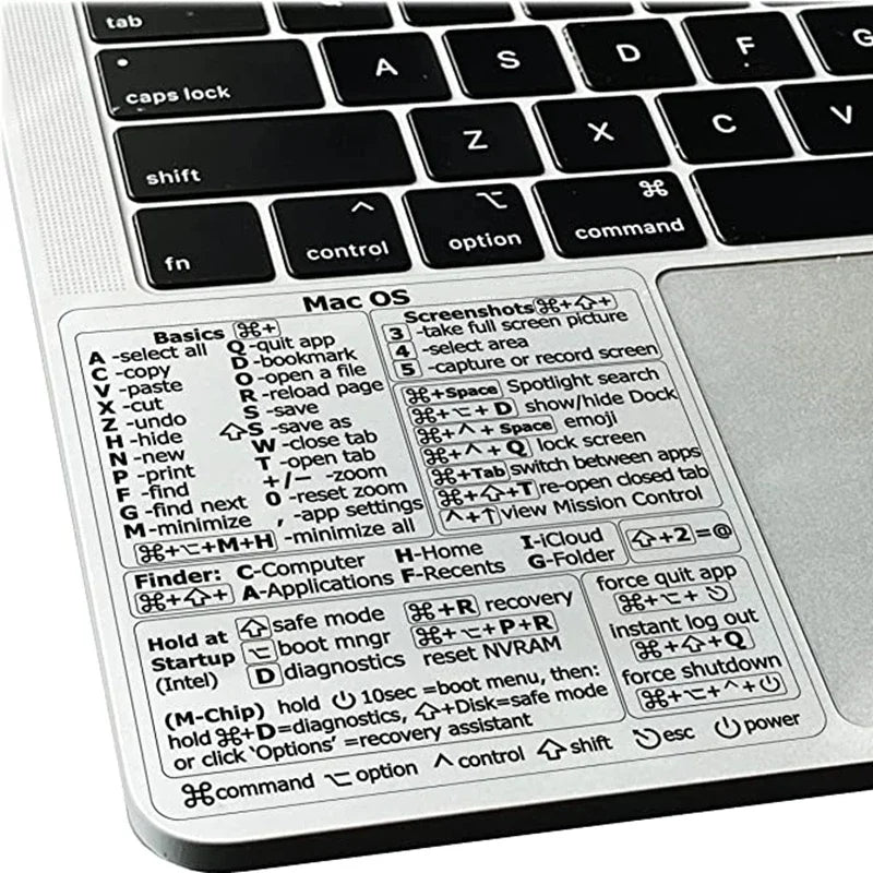 Reference Keyboard Shortcut Stickers Adhesive For PC Laptop Desktop Short Cut Sticker for Apple Mac Chromebook Window Photoshop by DarkByteGear