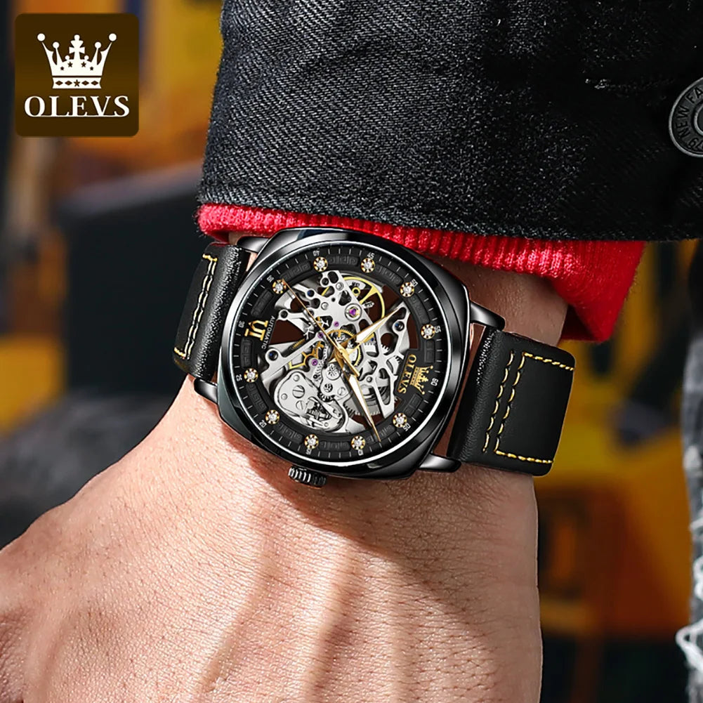 OLEVS Men's Watches Automatic Mechanical Men Watch by DarkByteGear