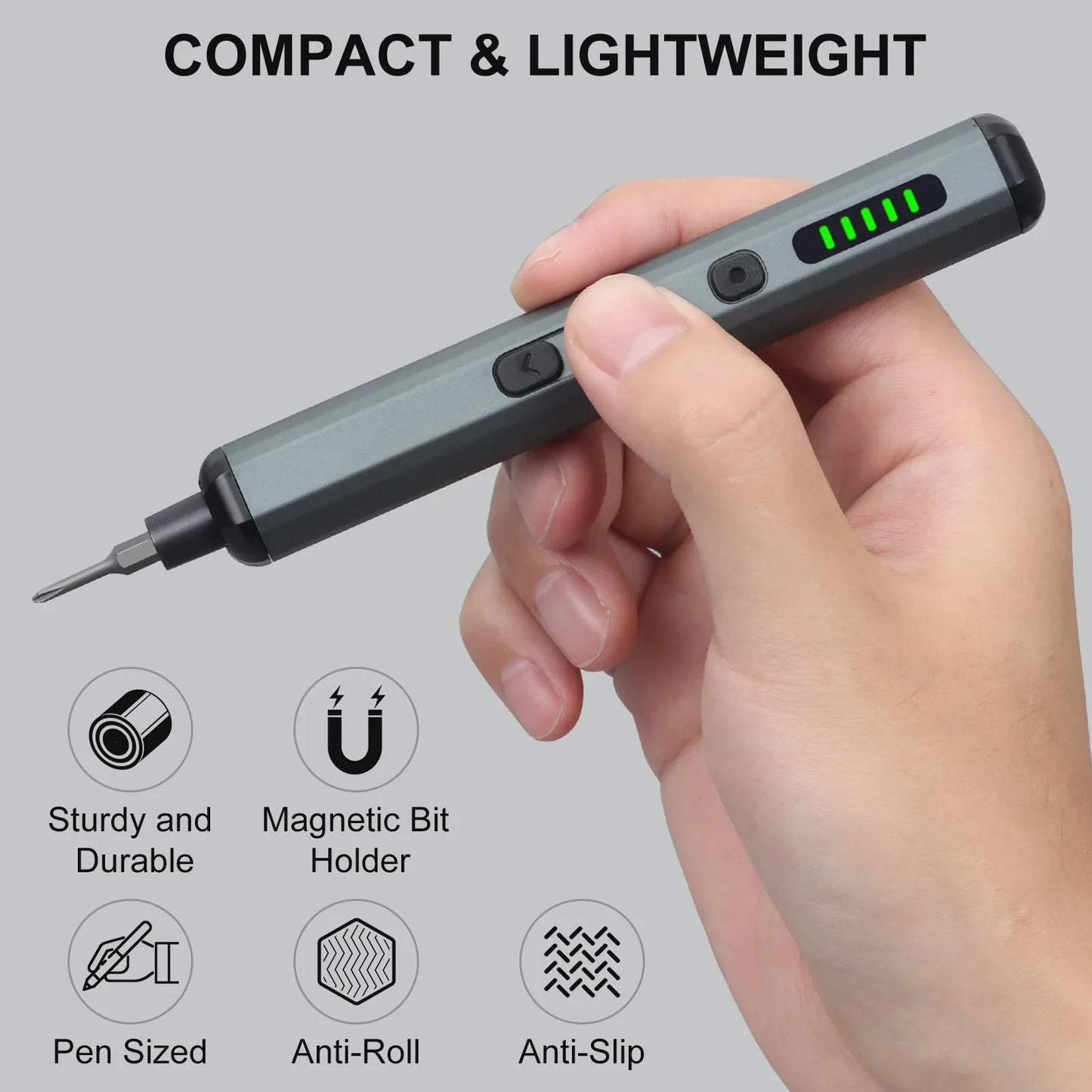 Precision Electric Screwdriver Set 68 in 1 Cordless 64 S2 Precision Drill Bits 5 Torque Settings LED Hand Repair Tool Kit by DarkByteGear