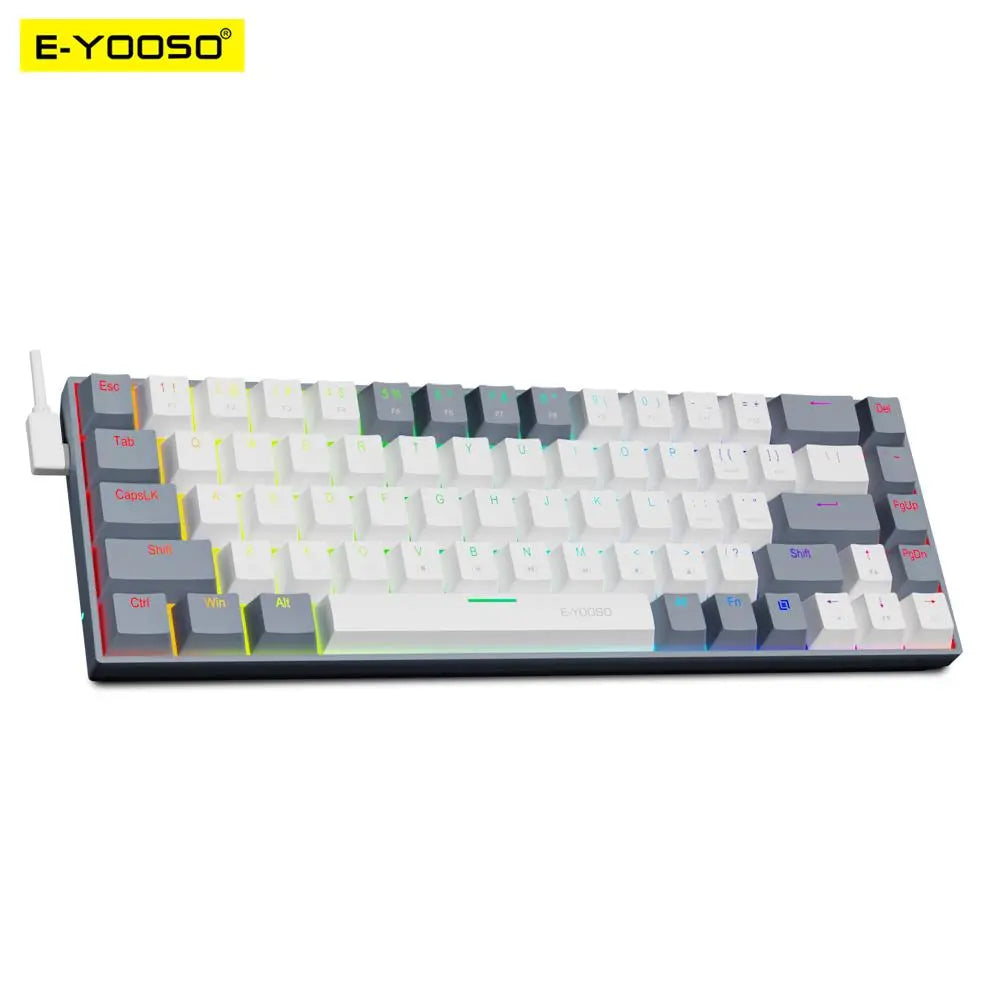 E-YOOSO Z686 RGB USB 60% Mini slim Mechanical Wired Keyboard by DarkByteGear