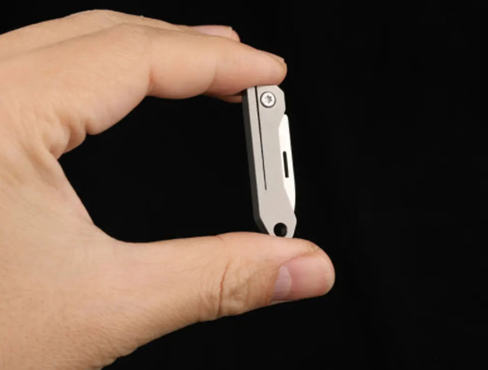 Titanium Alloy Mini EDC Knife Camping Equipment Unboxing Mini Knife Keychain Hanging Outdoor Multi Tools Knife by DarkByteGear