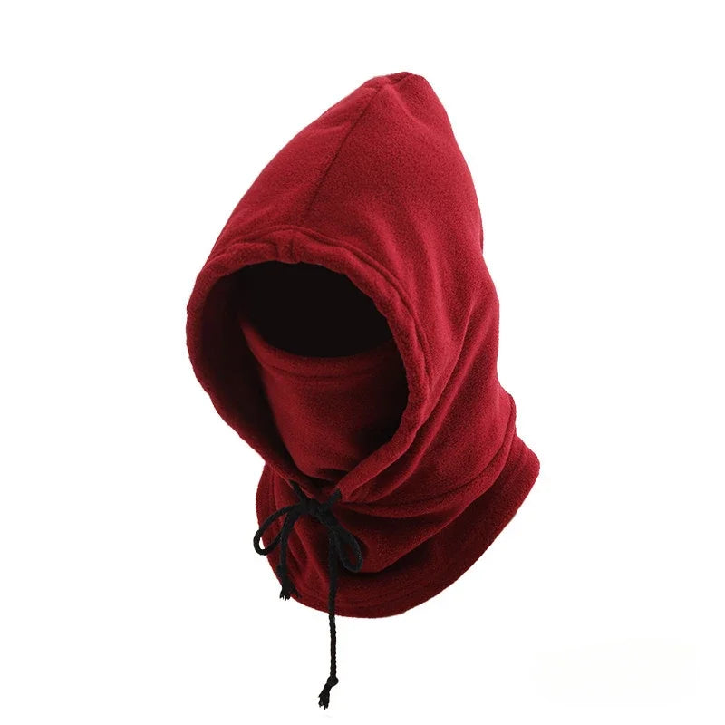 Winter Balaclava Hooded Scarf - Warm Neck Gaiter with Hood for Outdoor Activities, Cycling, Skiing - Black, Pink, Khaki by DarkByteGear