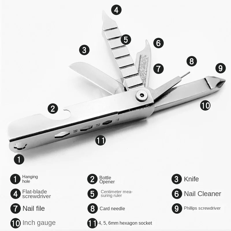 NexTool Mini Sailor 11-In-1 Multi-Function Tools 6.7cm Pocket Multitool Pliers Multi-tool Tools Retrieve Card Pin Opener Knife by DarkByteGear