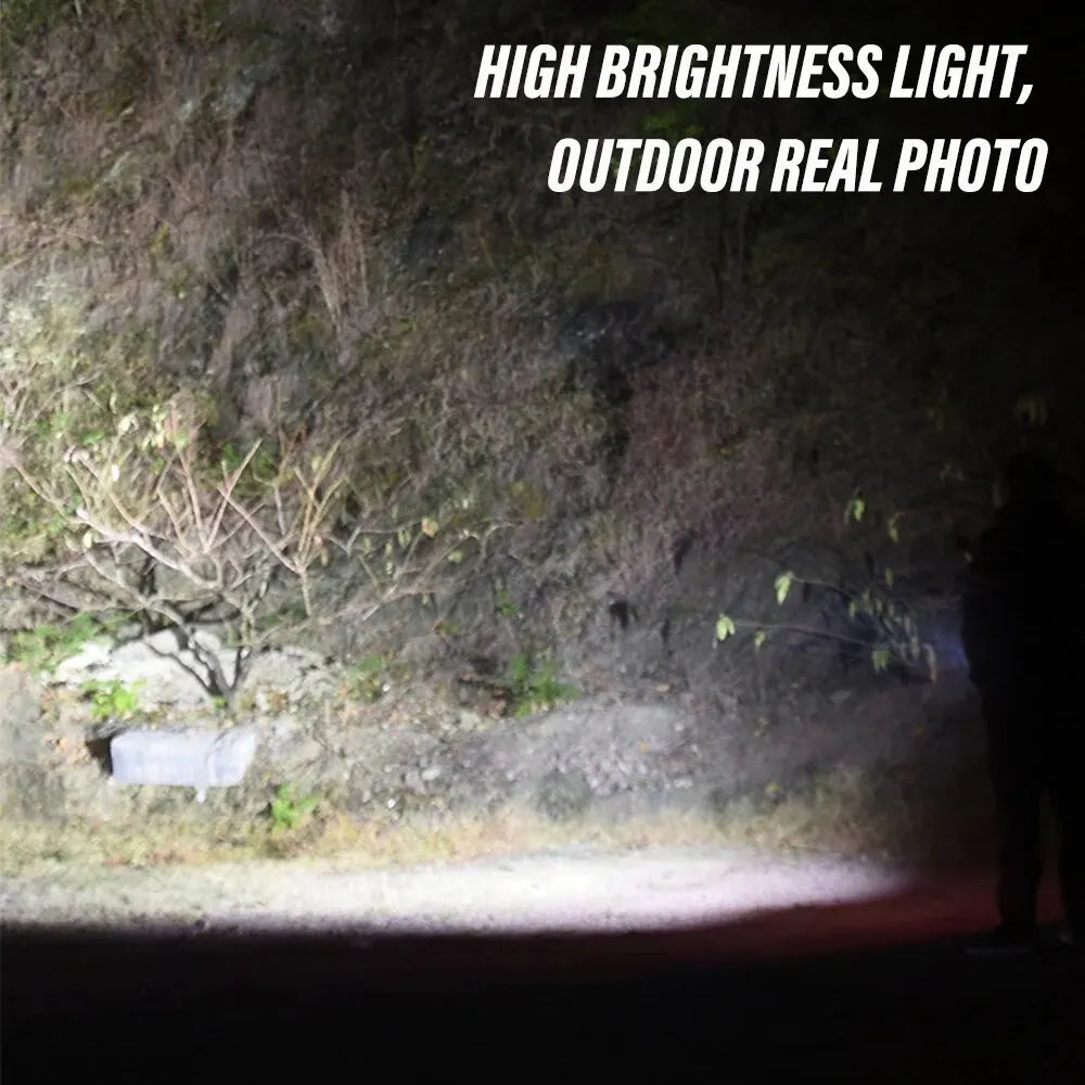 MINI Rechargeable LED Flashlight Camping Light With Side Lights and Lampshade Tail with Magnet Suitable for Exploring, Camping by DarkByteGear