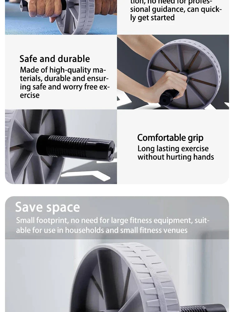 1pc Household Silent Abdominal Workout Roller, Abdominal Exercise Wheel For Workout Body Building, Waist & Tummy Slimming by DarkByteGear