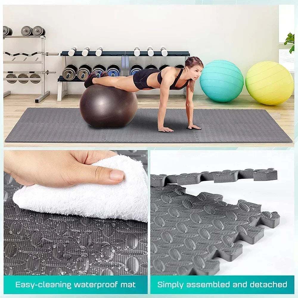 4~20Pcs Puzzle Fitness Mat, Eva Interlocking Foam Floor Tiles for Home Gym, Home Gym Equipment Mat, Non-Slip Floor Mat for Kids by DarkByteGear