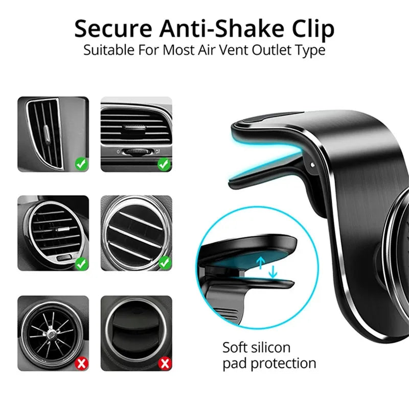 Magnetic Car Phone Holder Stand Air Vent Magnet Car Mount GPS Smartphone Mobile Support In Car Bracket for iPhone Samsung Xiaomi by DarkByteGear