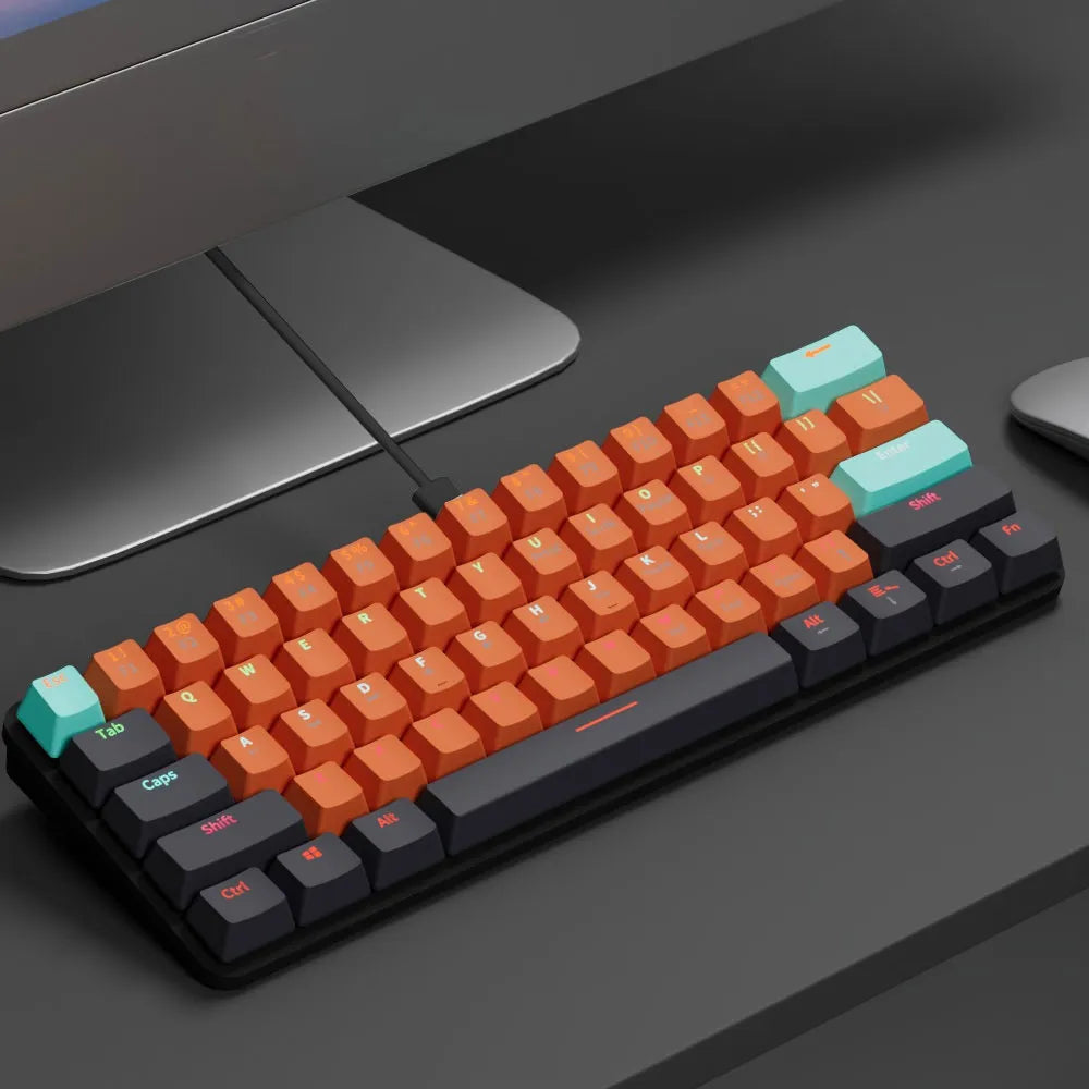 MUCAI MKA610 USB Mini Mechanical Gaming Wired Keyboard by DarkByteGear