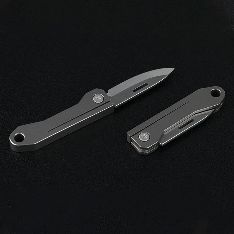 Titanium Alloy Mini EDC Knife Camping Equipment Unboxing Mini Knife Keychain Hanging Outdoor Multi Tools Knife by DarkByteGear