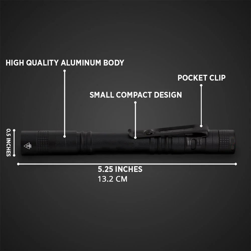 Pen Doctor LED Flashlight Mini 13cm Portable White Light Dentist Nurse Torch Camping Hiking Adventure Out Flashlights by DarkByteGear