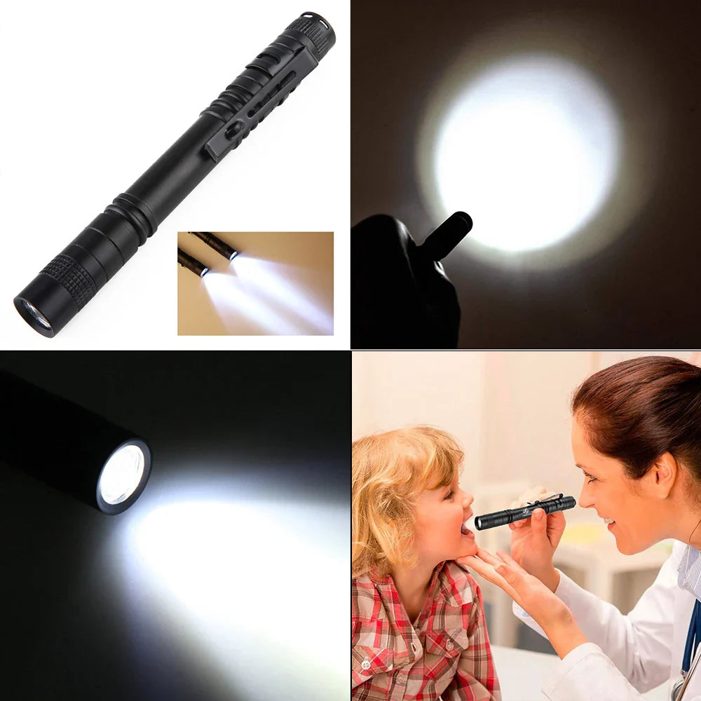 Pen Doctor LED Flashlight Mini 13cm Portable White Light Dentist Nurse Torch Camping Hiking Adventure Out Flashlights by DarkByteGear
