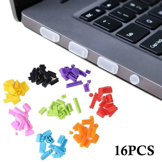 Anti-dust Plug Notebook Universal Anti Dust Plug 16Pcs Laptop Cover Protective Stopper Dust Plug Usb Computer Dustproof Plug by DarkByteGear