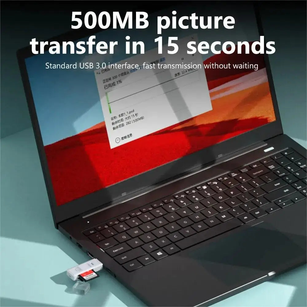 Multi Functional 2-in-1 High-speed USB 3.0/2.0 Card Reader Supports TF+SD Computer, Tablet Camera, Laptop, Car Mounted by DarkByteGear